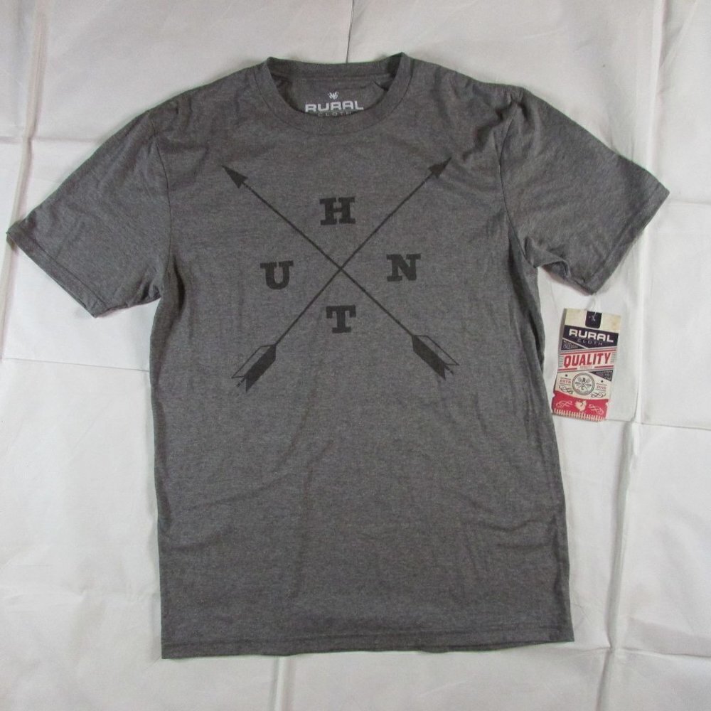 Rural Cloth Unisex Adult Short Sleeve Hunt Arrow T-Shirt Gray